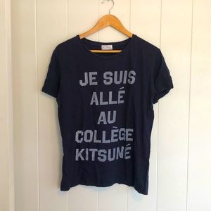 MAISON KITSUNE blue t-shirt
